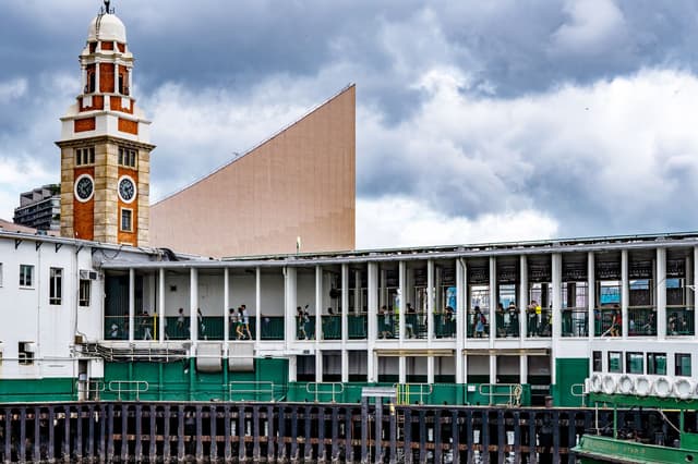 Tsim Sha Tsui Clock Tower and Star Ferry pier in Kowloon, Hong Kong