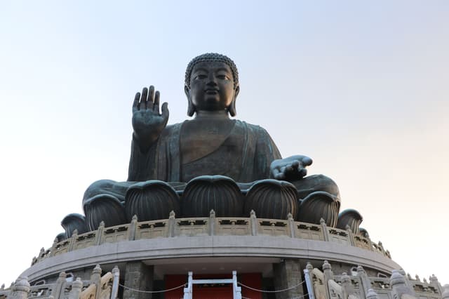 The bronze Tian Tan Big Buddha on Lantau Island, Hong Kong